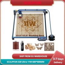 Scolpire fun S30 Ultra 11W incisore Laser con Smart Air Assist e Kit di estensione taglierina Laser 600*600MM per legno metallo acrilico