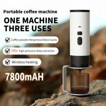 Macchina per caffè espresso portatile 3 in 1 da 20 bar per auto, casa, campeggio, viaggi, capsula, riscaldatore automatico, caffettiera