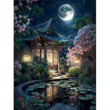 GATYZTORY Landscape Diamond Painting Kits for Adults Moon Night Diamond Art Kits 5D Scenery DIY Crafts Kits Gift Home Wall Decor