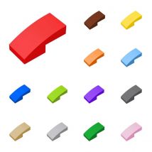 50 pz 11477 Pendenza Curva 2x1 Mattoni Collezioni Bulk Modular GBC Giocattoli Per Tecnico MOC Set 1 Pz Regali Edifici Blocchi