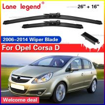 Für Opel Corsa D Front Wischer Klingen 2006-2014 2007 2008 2009 2010 2011 2012 Windschutzscheibe Windschutz fenster Zubehör 26 "+ 16"