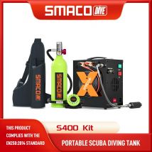 SMACO Tauchflasche, Tauchausrüstung für Taucher, 1 l, Mini-Tauchflasche, kleiner Sauerstoffflasche, bis zu 20 Minuten, tragbare Tauchzeittank