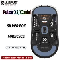 UnusualWaySports Mouse Skates Feet Pulsar X2H X2V2 MINI 4K Cambered Surface PTFE Anti Collapse Magic Ice Black Silver Fox