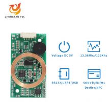 Modulo lettore RFID a doppia frequenza EM4100 supporto scheda Mifare modulo lettore NFC 125KHz e 13.56MHz con uscita WG26/34