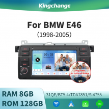 Kingchange 7 "Android 14 Radio de coche Multimedia estéreo para BMW E46 3 318/320/325/330/335 M3 1998-2005 CarPlay navegación Wifi automática