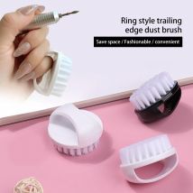 1Pc Top Reinigung Nagel Pinsel Nail art Kunststoff Weiche Entfernen Staub Finger Pflege UV Gel Maniküre Pediküre Werkzeug Make-Up pinsel Schrubben