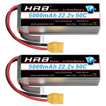 1/2PCS HRB 22,2 V 5000mah Lipo Batterie 6S Lipo Drone Batterie 50C XT90 EC5 Stecker für RC Quadcopter Hubschrauber RC Auto Monster