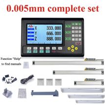 19 Sprachen 2-Achsen-LCD-DRO/3-Achsen-LCD-DRO-SET Digitalanzeige AC220 V/110 V mit 2/3 Stück 100–1000 mm lineare Skala Drehmaschine Fräsen