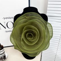 3D Organza Blume Corsage Künstliche Rose Blume Patch Brust Blume Nähen Applikation Brosche Zubehör Kleidung Kleid Hals Deco