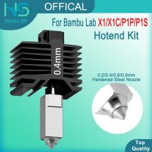 Upgrade Hotend Für Bambu Lab X1/X1C Hot End Für Bambulab P1P/P1S Gehärtete Stahl Düse 0,2/0,4/0,6/0,8mm 3D Drucker Teile