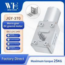 JGY370 Miniatur-Schneckengetriebe-Gleichstrommotor, einzelne kurze Ausgangswelle, Welle mit 6 mm Durchmesser, 6 V ~ 24 V, selbstsichernder Metallmotor mit hohem Drehmoment