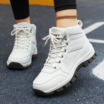 Frauen Sportschuhe Weiß Casual Non Slip Laufschuhe Outdoor Wandern Klettern Wasserdicht Atmungsaktiv Lace Up Plattform Turnschuhe