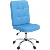 Vinsetto arm loser Bürostuhl mit einstellbarer Höhe 45x59x90-100 cm blau