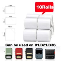 NIIMBOT B1 B21 Carta per etichette bianca per stampante termica B3S Abbigliamento Cartellino del prezzo Codice a barre delle materie prime Impermeabile 5/10 rotoli Autoadesivo