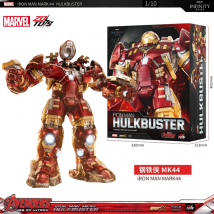 ZD Toys Avengers Iron Man MK44 Hulkbuster Actionfigur LED 1/10 36 cm Tony Stark Jubiläums-Gedenkmodell Sammlungen Geschenk