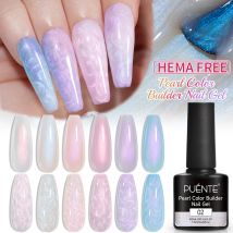 PUENTE Pearl Color Builder Nagelgelpoliermittel Hema Free Shell Thread Glitter Nail Extension Semi-Permanent Construction Gel Lack