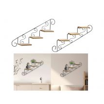 Plant Stand, Staircase Decorative Shelf, Multifunction Floating Shelf ,Wall Hanging Flower Shelf for Office Living Room