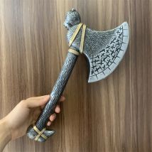 Primitiver Mann Hundekopf Axt Waffen Werkzeug Opfer 1:1 Rune Chaos Tomahawk Cosplay Prop Halloween Axt Geist Tier Axt Sicherheit Pu