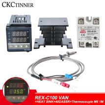 REX-C100VAN Cyfrowy termostat RKC PID regulator temperatury cyfrowy REX-C100/40A przekaźnik SSR/K sonda termopary/radiator