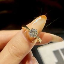 GRA 0,5-2 ct echter Moissanit-Ring, Verlobung, Hochzeit, Diamantringe für Frauen, 925er Sterlingsilber, hochwertiger Luxus-Schmuck