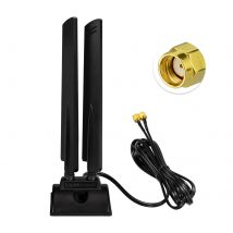 Superbat WiFi 6E Tri-Band 6 GHz 5 GHz 2,4 GHz RP-SMA Magnethalterung Basisantenne für PC Desktop-Computer Motherboard Wukong Game PC