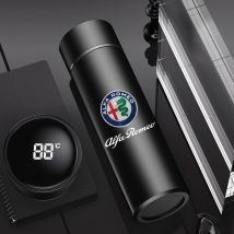 Car Temperature Display Thermos Cup Bottle Vacuum Insulated Cup For Alfa Romeo giulietta 159 mito giulia stelvio 147 Accessories
