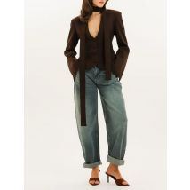 Autumn Blazer Casual Small Suit Jacket Top Women's Clothing 2025 New Fashion Solid Color V-neck Scarf with Long Sleeve Outerwear