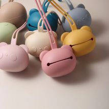 Ankunft Neue Heiße Verkauf dicke panda bär Form Baby Schnuller Fall Halter Silikon Nippel Abdeckung für infant