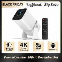 ThundeaL 4K Proiettore Full HD FHD TD80W Android WiFi 3D Home Theater TD80 Mini proiettore a fascio portatile Riunione Video 3D PK HY320