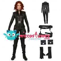 Miccostumes Costume Cosplay da donna vedova tuta nera per donna tuta cosplay di Halloween