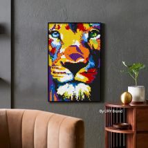 Pixel Art Pop Mona Lisa Lächeln Mosaik Home Berühmter Löwe Dekoratives DIY Malen nach Zahlen