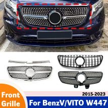 Grill przedni z diamentami, pasujący do Mercedes Benz Vito V W447 (roczniki 2015-2023), podobny do V250 V300 V260, zestaw tuningowy do karoserii.