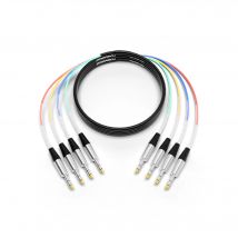 PRORECK Snake-Kabel, 4-Kanal-geschirmtes Audiokabel 1/4'' TRS auf 1/4'' TRS, mit farbmarkierten Anschlüssen für professionelle Bühnen