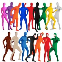 24 Zentai mono Invisible disfraz de Cosplay monos Halloween carnaval piel traje ajustado LICRA estiramiento mono que desaparece