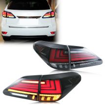 Luci posteriori a LED per Lexus RX350 RX450h RX 2010-2015 Lampade posteriori trasparenti Indicatori di direzione sequenziali Gruppo animazione di avvio