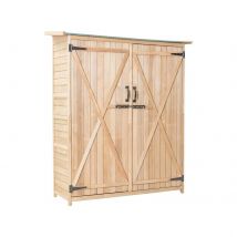 Armadio da Giardino in Legno, Casetta Attrezzi, Resistente alle Intemperie, Casetta Attrezzi in Legno, Casetta da Giardino in Legno, Casetta in Legno con Tetto a Falda