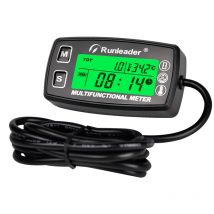 Resettable Tach Hour Digital Tachometer Motorcycle Meter Inductive Meter Thermometer Temp Meter for Boats Gas Engine Marine ATV