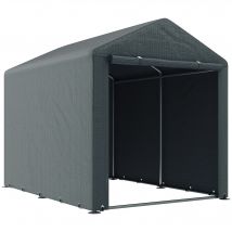 Tenda da garage Outsunny 1,6x2,18x1,72 m tenda contenitore con protezione UV, porta con cerniera