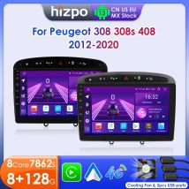 Hzipo 8G+128G Android Car Radio Multimedia Player for Peugeot 408 308 308SW CRZ 2din Autoradio Carplay 4G GPS Naviation NO DVD