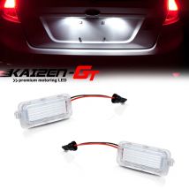 Luci targa a LED bianche allo xeno senza errori per Lincoln MKC, Ford Fusion, Escape, Explorer, Fiesta, luci posteriori per targa.
