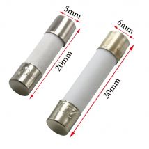 10 Stück 5*20mm 6*30mm 250V Keramiksicherung 5x20 6x30mm 0,5A 1A 2A 3A 3,15A 4A 5A 6A 6,3A 7A 8A 10A 12A 15A 20A 25A 30A Keramiksicherung