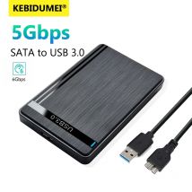 2,5-Zoll-HDD-Gehäuse SATA zu USB 3.0 Externes mobiles Festplattengehäuse für Laptop PC 5 Gbit/s Geschwindigkeitsgehäuse SATA SSD HDD-Aufbewahrungskoffer