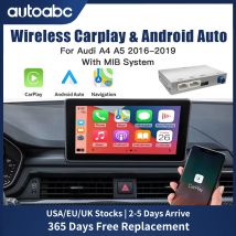 AUTOABC Drahtlose CarPlay für Audi A4 B9 A5 2015-2019 Android Auto Spiegel Link AirPlay Reverse Kamera Multimedia zubehör