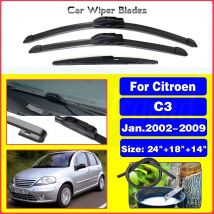 Tergicristallo anteriore e posteriore Set spazzole tergicristallo per Citroen C3 -01.2002-2009 2003 2004 2005 2006 2007 Parabrezza Parabrezza Finestra 24 "18" 14 "