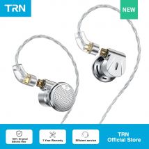 TRN EMX 14.2mm Dynamic Flagship Earphones Monitor Headphone Cancelling Audiophile Metal  Flat Headset  Earplugs 3.5/2.5/4.4