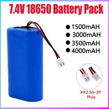 Batteria 7.4V 18650 Batterie 2S XH2.54 SPINA 1500mah 3000mah 3500mah 4000mah 1500mah 3400mah Batteria ricaricabile Spina + PCB