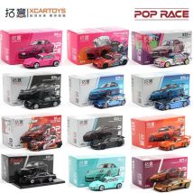 POP RACE 1:64  MAZDA RX7 RE AMEMIYA WIDE BODY Porsche 992 Stinger GTR Alloy Die-Casting Car Model Collection Gift
