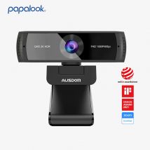 AUSDOM AW651 HDR 2K Webcam Computer aziendale Fotocamera con messa a fuoco automatica 1080P 60FPS con doppi microfoni con cancellazione del rumore per videoconferenze
