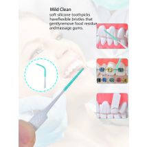 200Pcs/box Interdental Brush Soft Rubber Teeth Cleaning Tools Dental Cleaning Between Teeth Toothbrush Oral Hygiene Care Tools