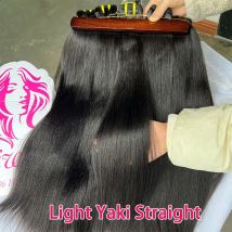 Yaki Straight Human Hair Bundles 100g Per Bundle 100% Human Hair Sew In Weaves 10-30 Inch Natutral Color 1/3/4 Bundles